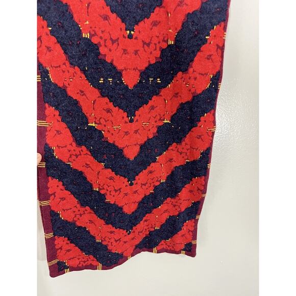 Kenzo Paris Angora Blend Scarf Floral Chevron Maximalist Dopamine Luxe Designer - Picture 3 of 11